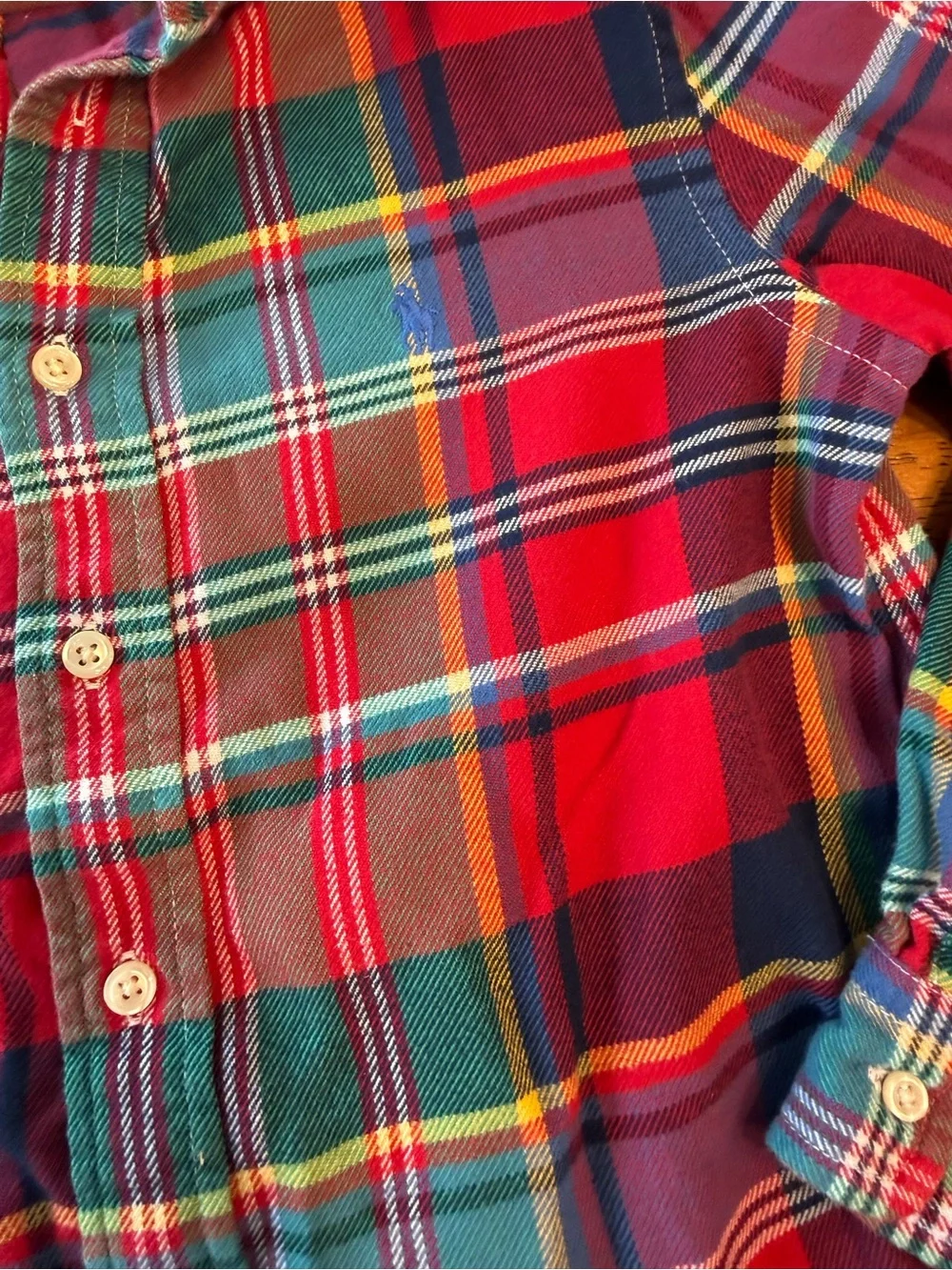 Polo Ralph Lauren Boys Multicolor Plaid Button Down Shirt flannel M(10-12)